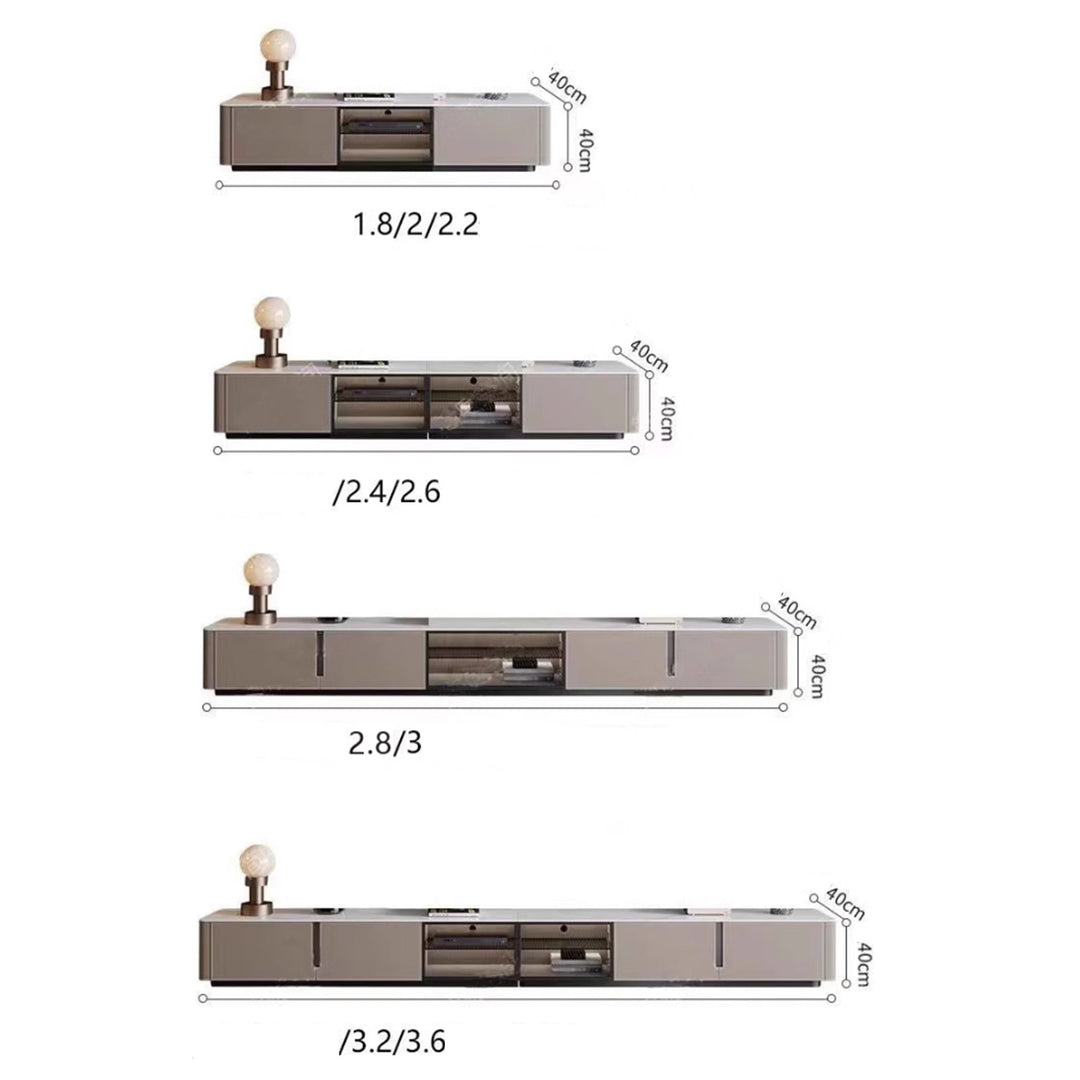 MAS-2475 Masdio LOUNA Modern Sintered Stone TV Console Masdio