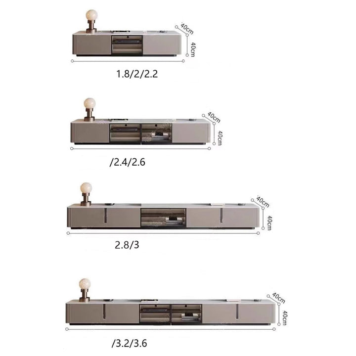 MAS-2475 Masdio LOUNA Modern Sintered Stone TV Console Masdio