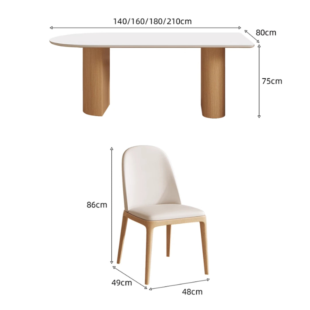 MAS-2680 Masdio Japandi Solid Wood Dining Table