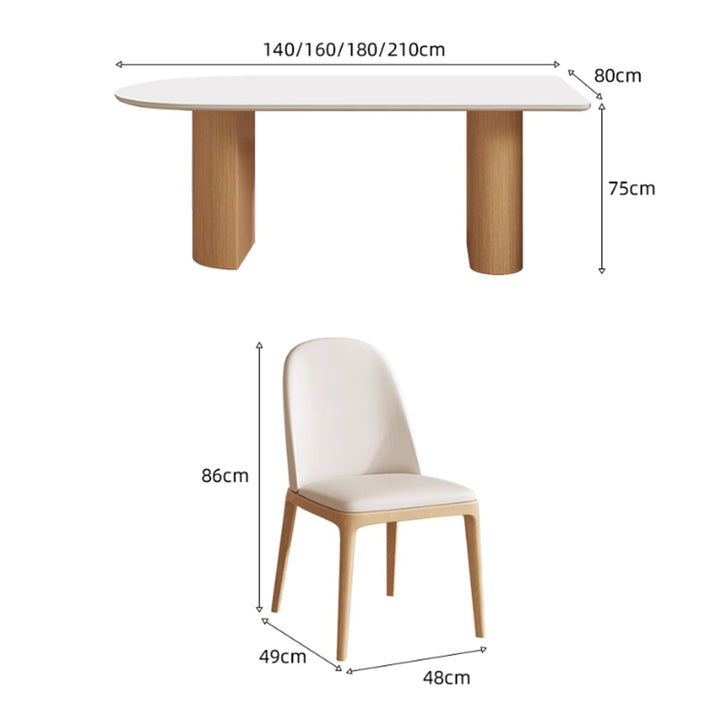 MAS-2680 Masdio Japandi Solid Wood Dining Table