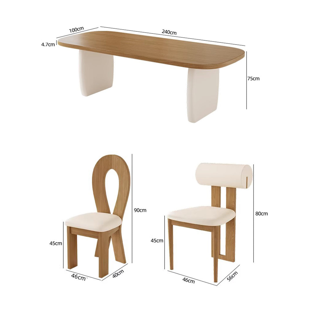 MAS-2683 Masdio Japandi Solid Wood Dining Table
