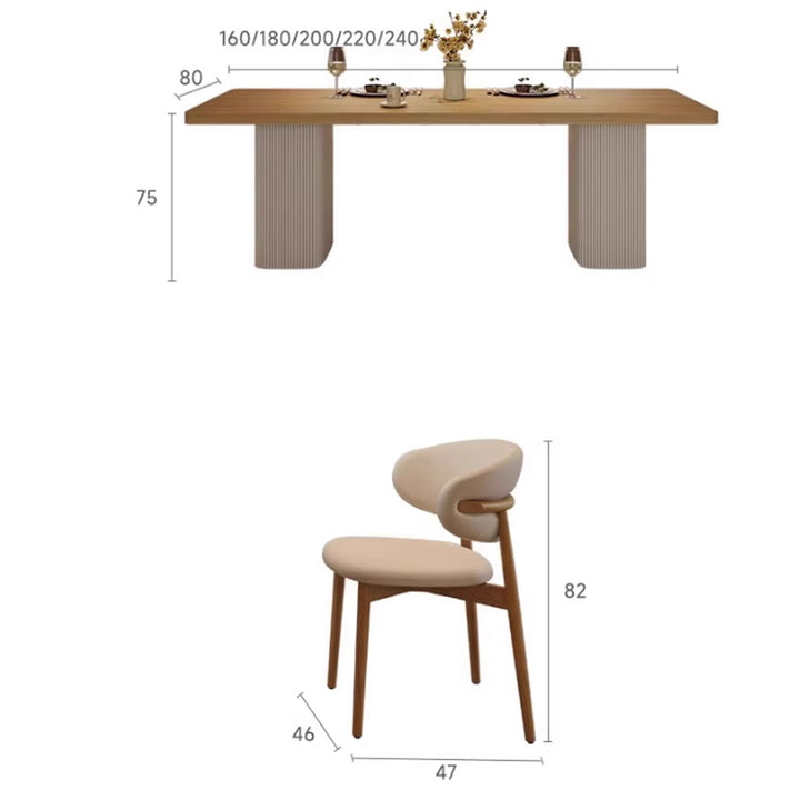 MAS-2685 Masdio Japandi Solid Wood Dining Table