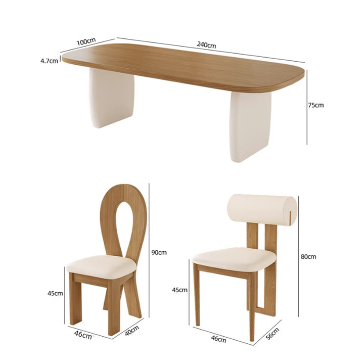 MAS-2690 Masdio Japandi Solid Wood Dining Table