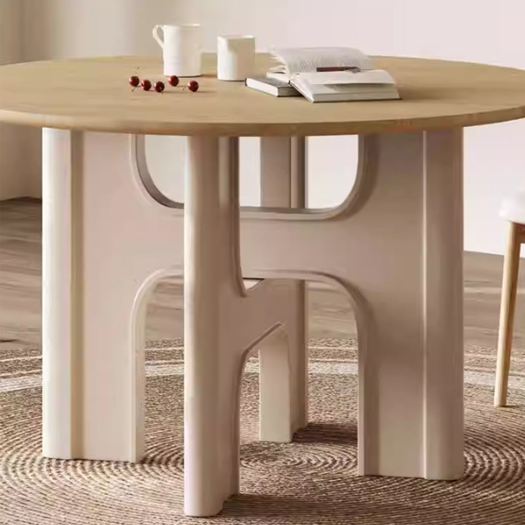 MAS-2694 Masdio Japandi Solid Wood Round Dining Table