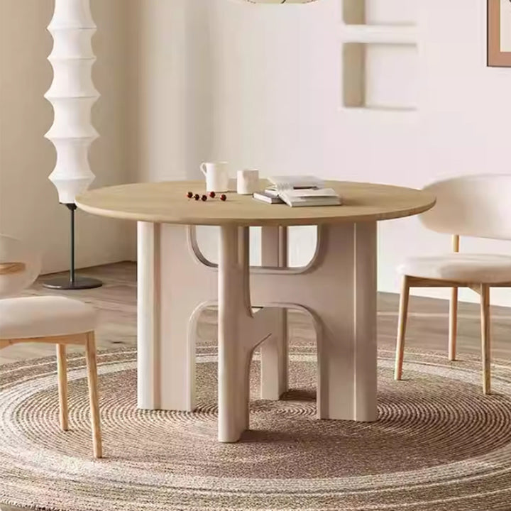 MAS-2694 Masdio Japandi Solid Wood Round Dining Table
