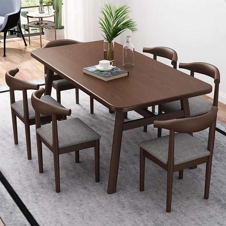 MAS-2800 Masdio Rustic Solid Wood Dining Table & Chairs