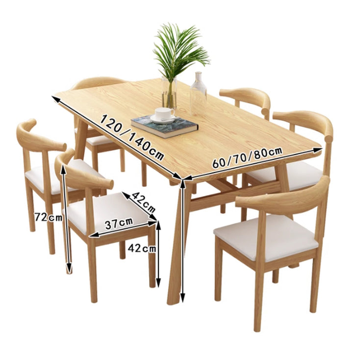 MAS-2800 Masdio Rustic Solid Wood Dining Table & Chairs