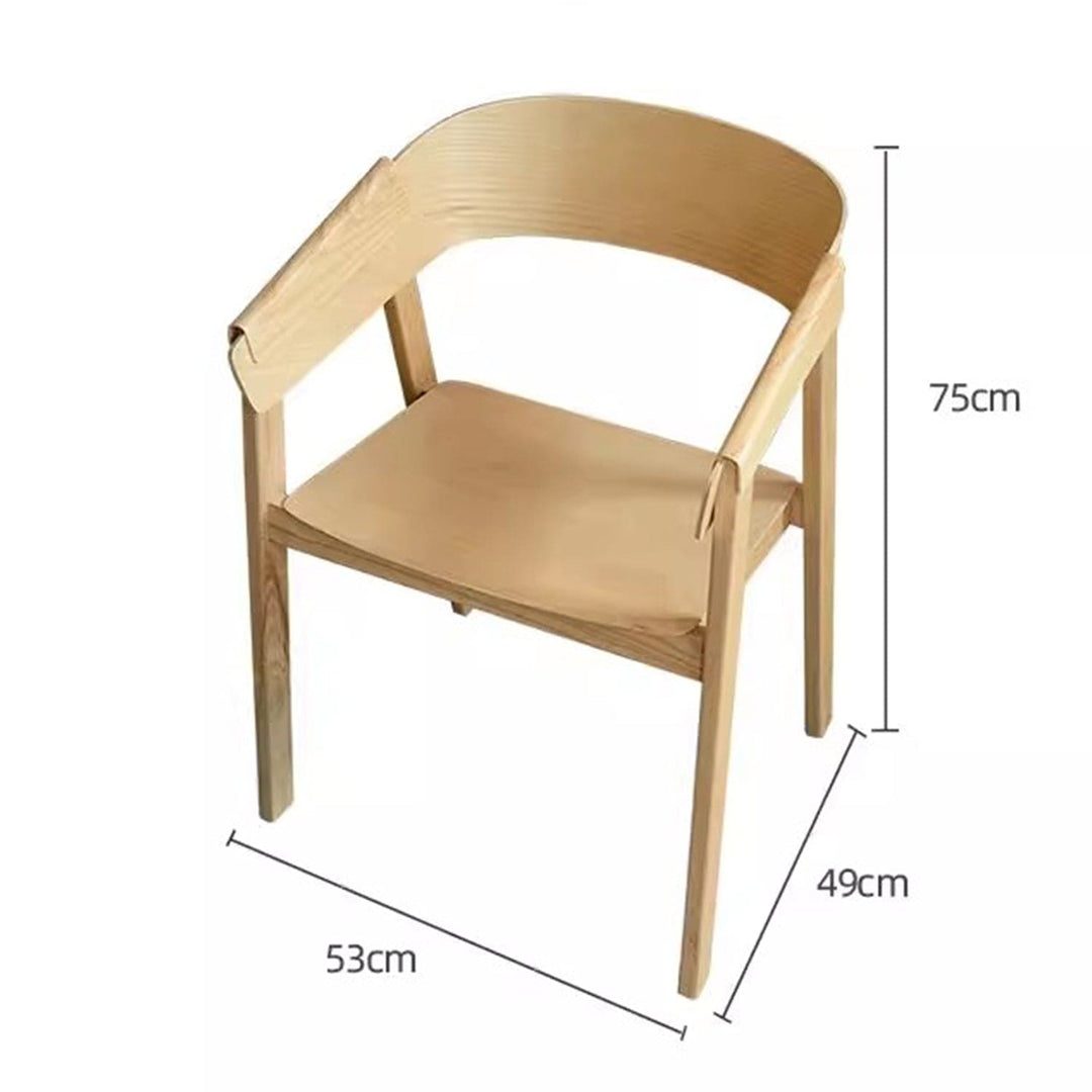 MAS-2836 Masdio Scandinavian Solid Wood Dining Chair