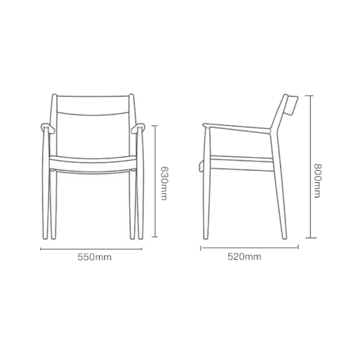 MAS-2838 Masdio Japandi Solid Wood Dining Chair
