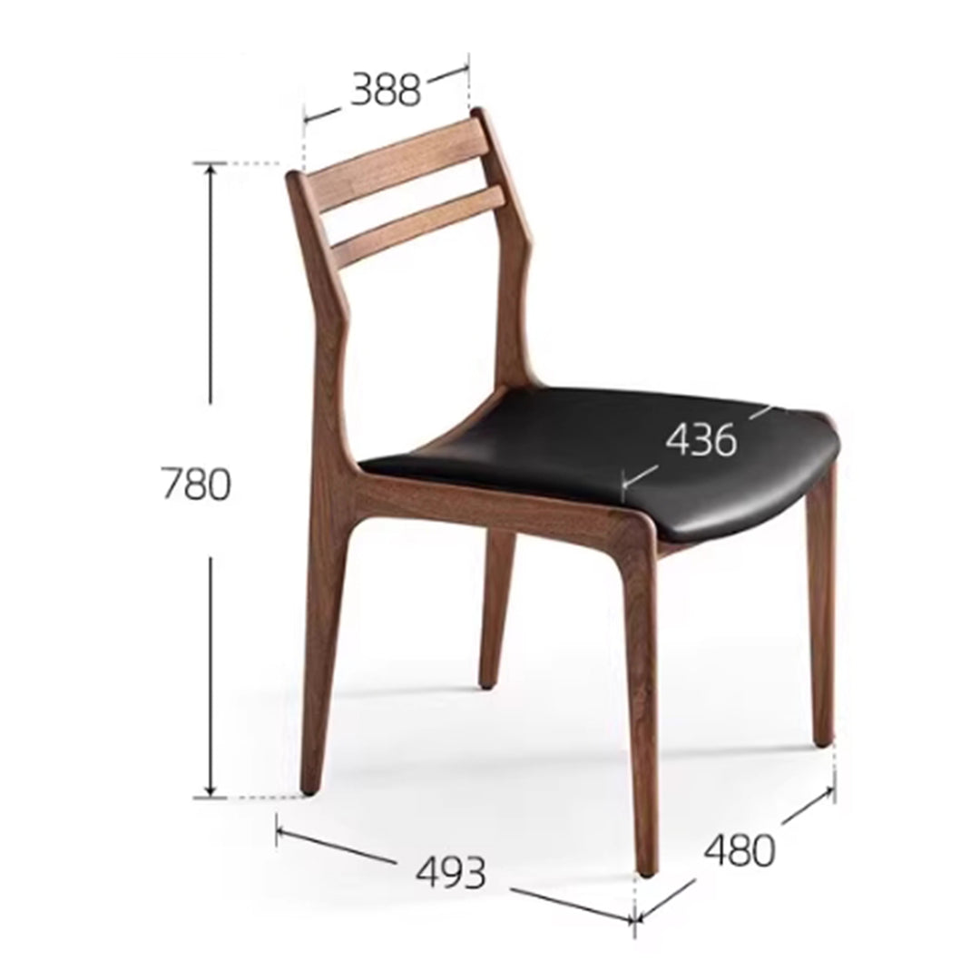 MAS-2841 Masdio Rustic Solid Wood Dining Chair