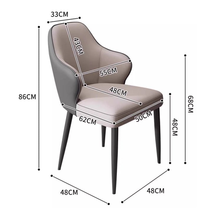 MAS-2843 Masdio Modern Leather Dining Chair
