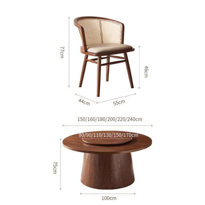 MAS-2858 Masdio Rustic Rattan Dining Chair
