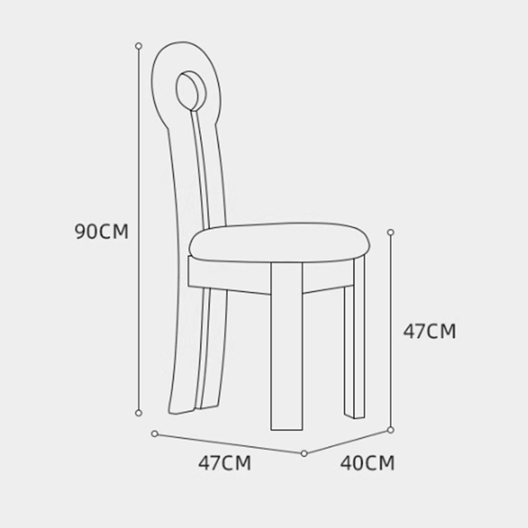 MAS-2860 Masdio Mid Century Solid Wood Dining Chair