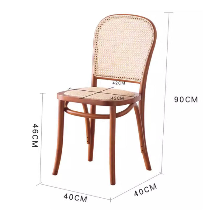 MAS-2865 Masdio Vintage Rattan Dining Chair