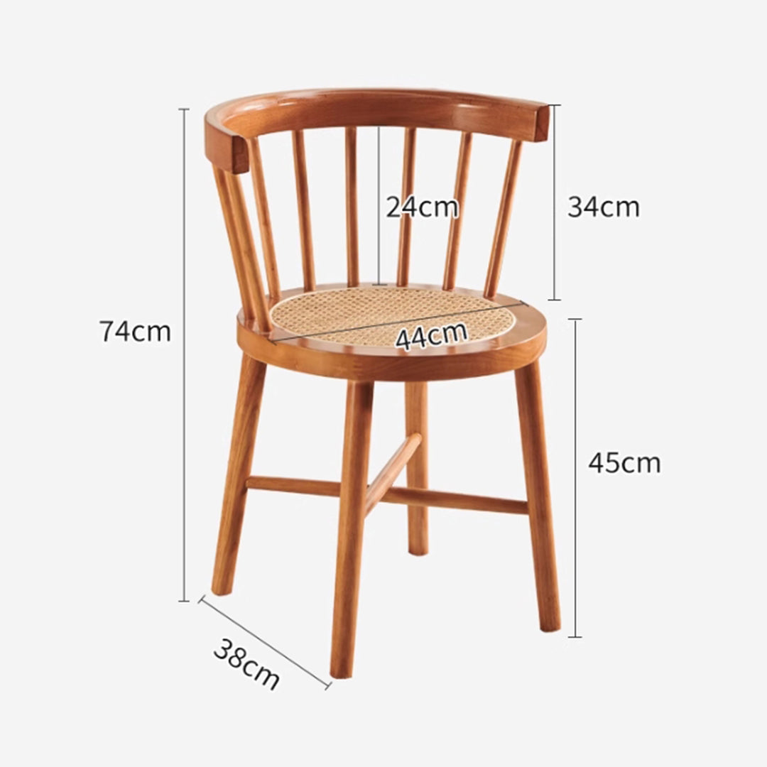 MAS-2870 Masdio Rustic Solid Wood Dining Chair