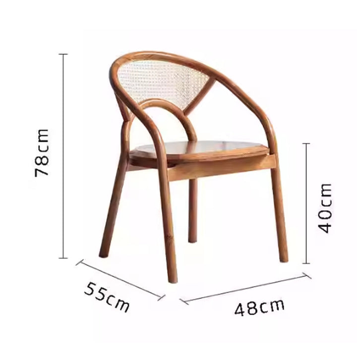MAS-2885 Masdio Rustic Rattan Dining Chair