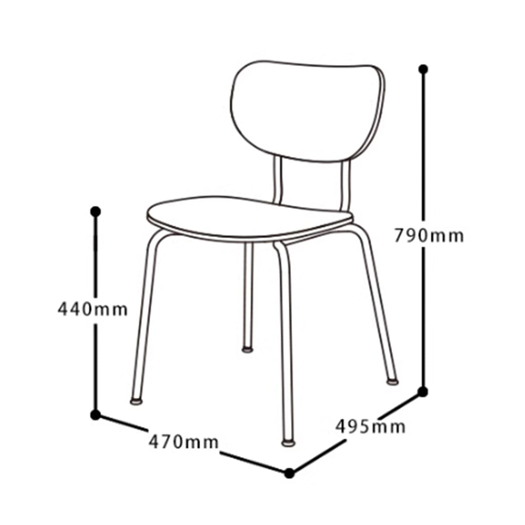 MAS-2889 Masdio Modern Suede Dining Chair