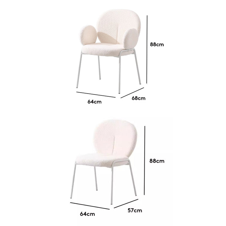 MAS-2891 Masdio Modern Boucle Dining Chair