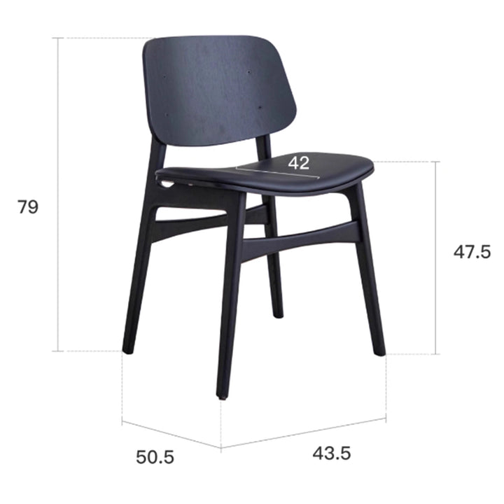 MAS-2892 Masdio Rustic Solid Wood Dining Chair