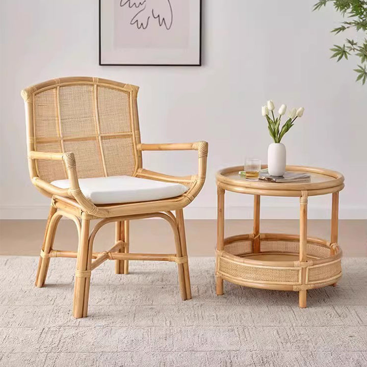 MAS-2893 Masdio Rustic Rattan Dining Chair