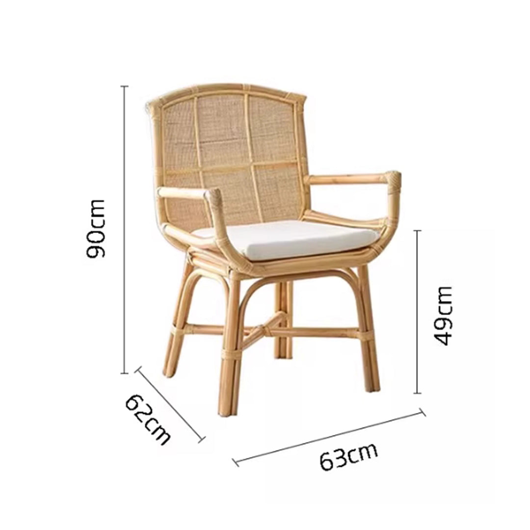 MAS-2893 Masdio Rustic Rattan Dining Chair