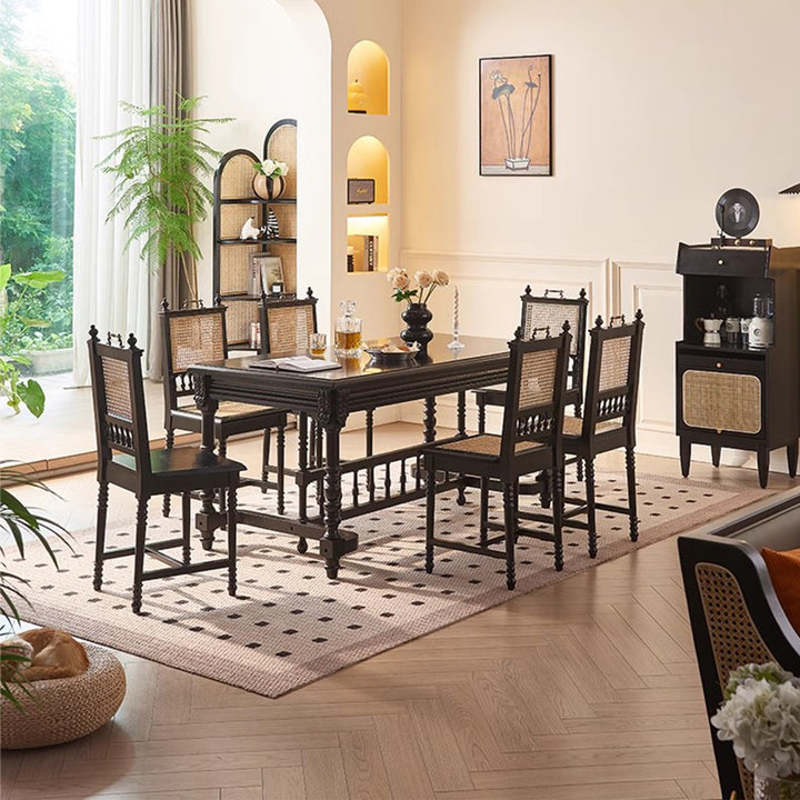 MAS-2895 Masdio Mid-Century Rattan Dining Chair