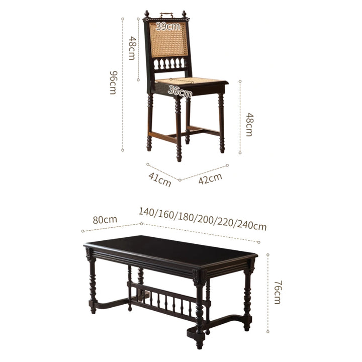 MAS-2895 Masdio Mid-Century Rattan Dining Chair