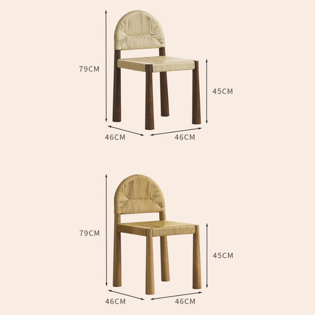 MAS-2897 Masdio Japandi Solid Wood Dining Chair