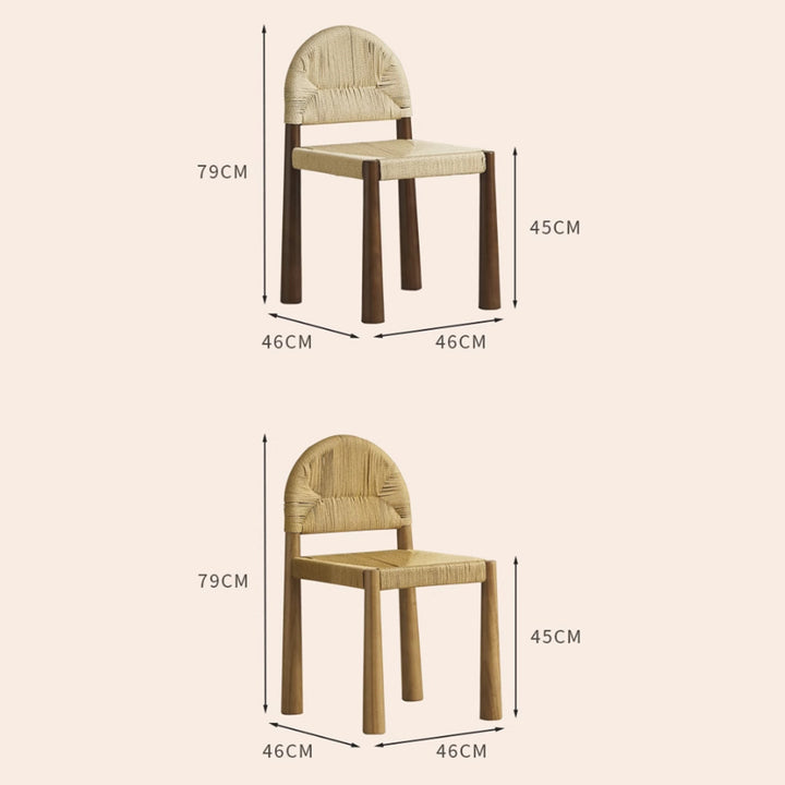 MAS-2897 Masdio Japandi Solid Wood Dining Chair