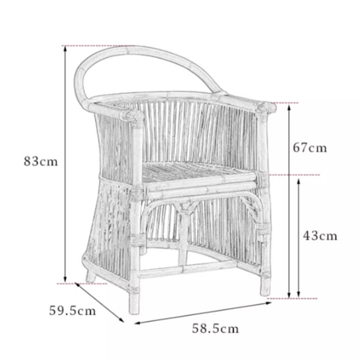 MAS-2931 Masdio Vintage Rattan Chair