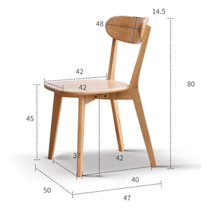MAS-2985 Masdio Rustic Solid Wood Dining Chair