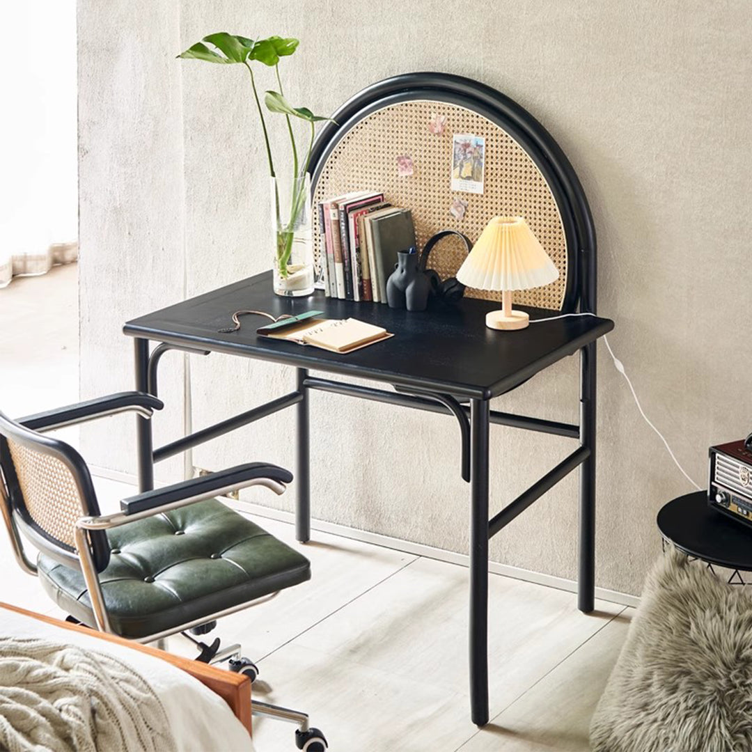 MAS-3005 Masdio Japandi Rattan Study Table
