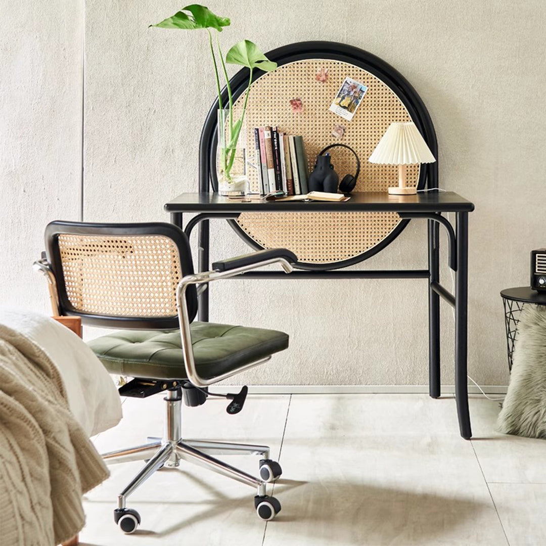 MAS-3005 Masdio Japandi Rattan Study Table
