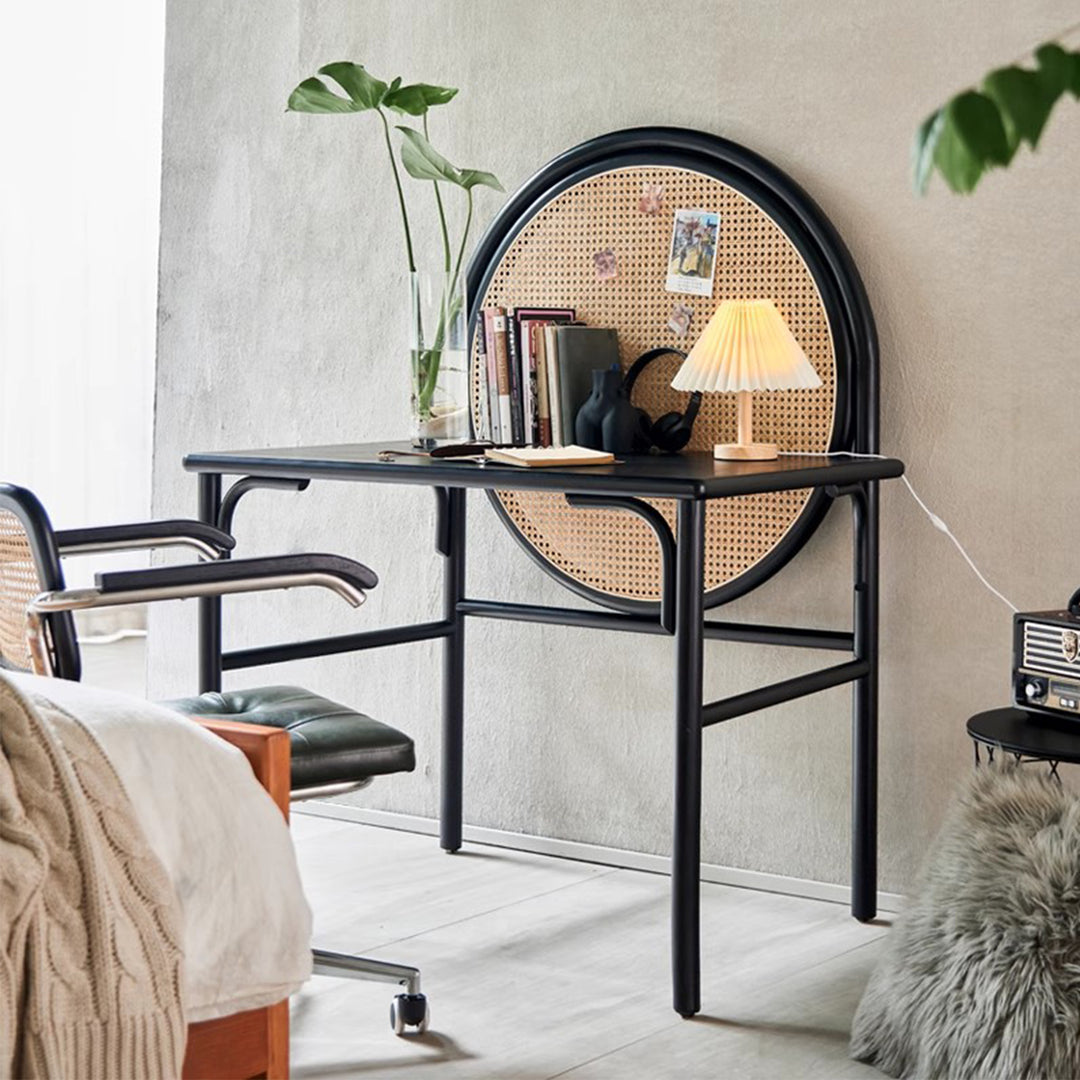 MAS-3005 Masdio Japandi Rattan Study Table