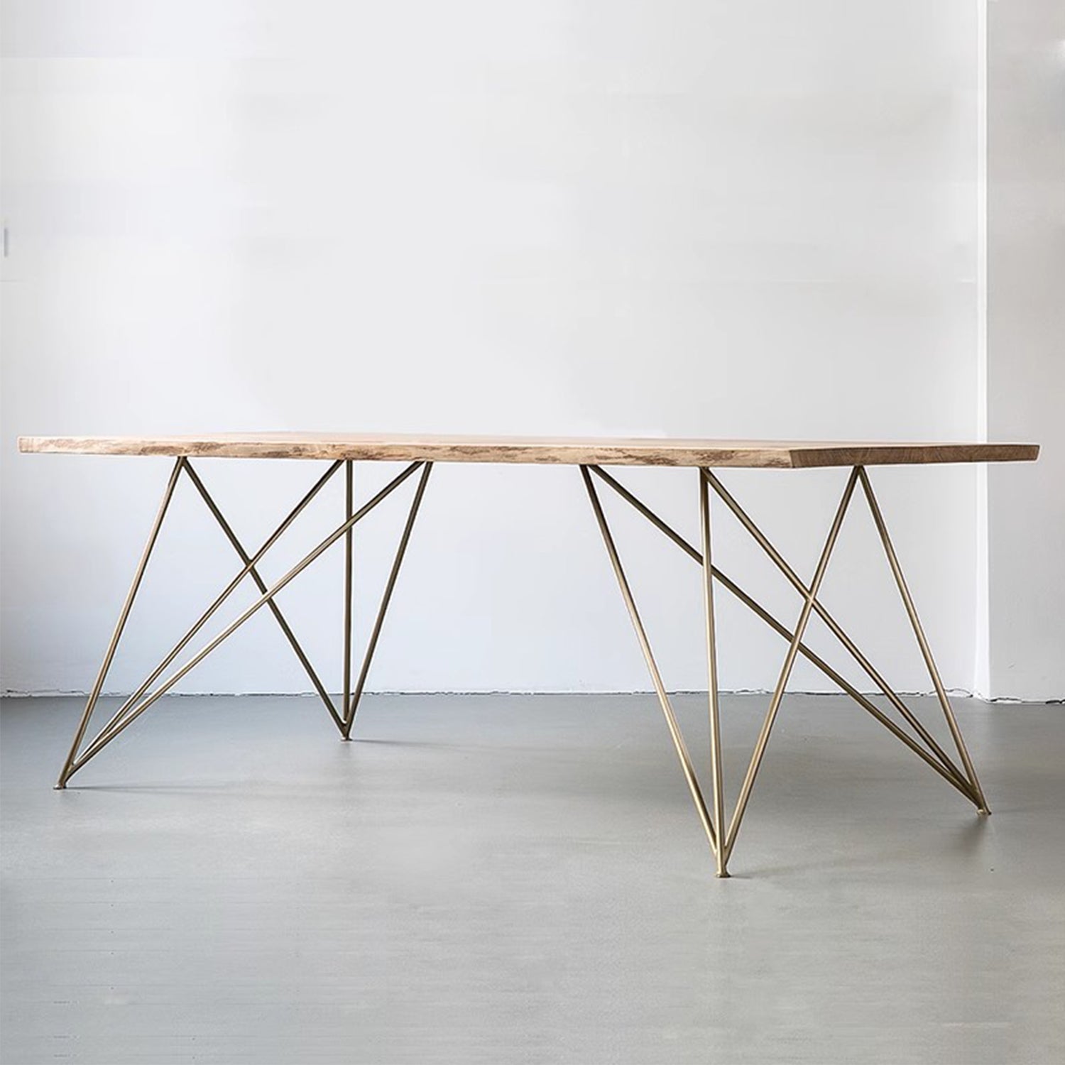 MAS-3023 Masdio Wooden Wire Frame Dining Office Table