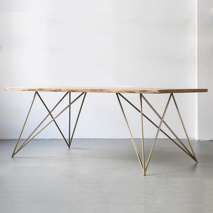 MAS-3023 Masdio Wooden Wire Frame Dining Office Table