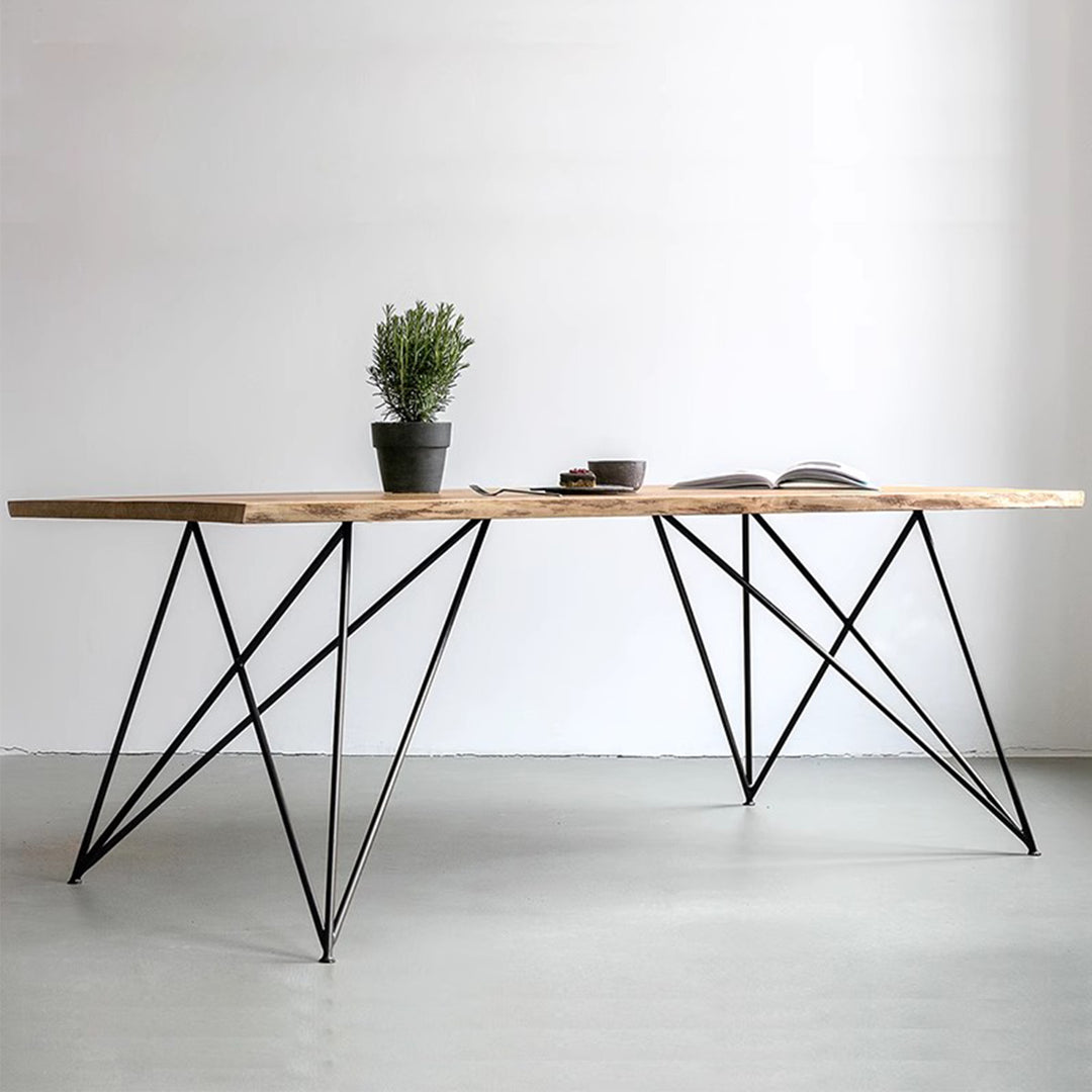 MAS-3023 Masdio Wooden Wire Frame Dining Office Table