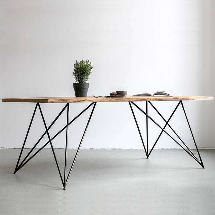 MAS-3023 Masdio Wooden Wire Frame Dining Office Table