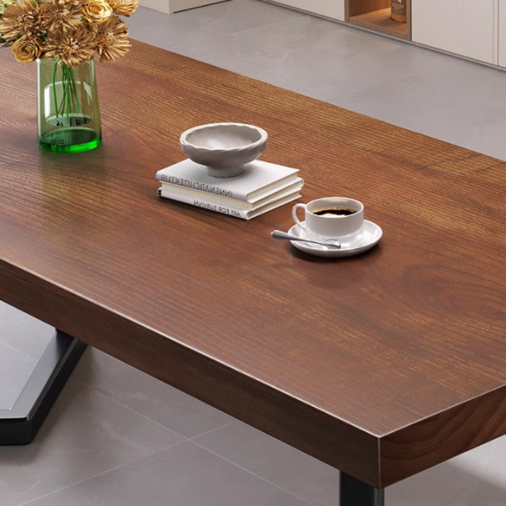 MAS-3029 Masdio Rustic V Frame Wooden Office Table