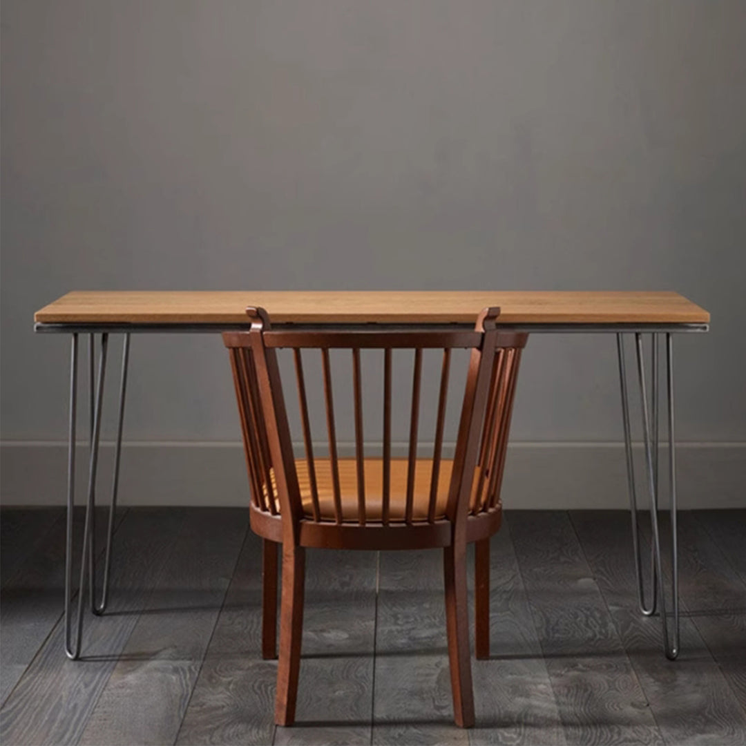 MAS-3038 Masdio Modern Industrial Solid Wood Slim Study Table