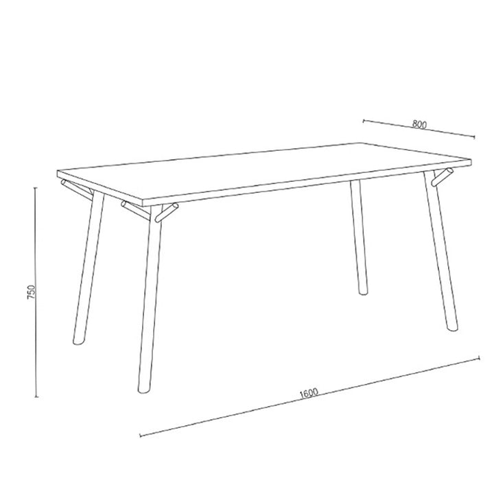 MAS-3041 Masdio Modern Industrial Solid Wood Study Table