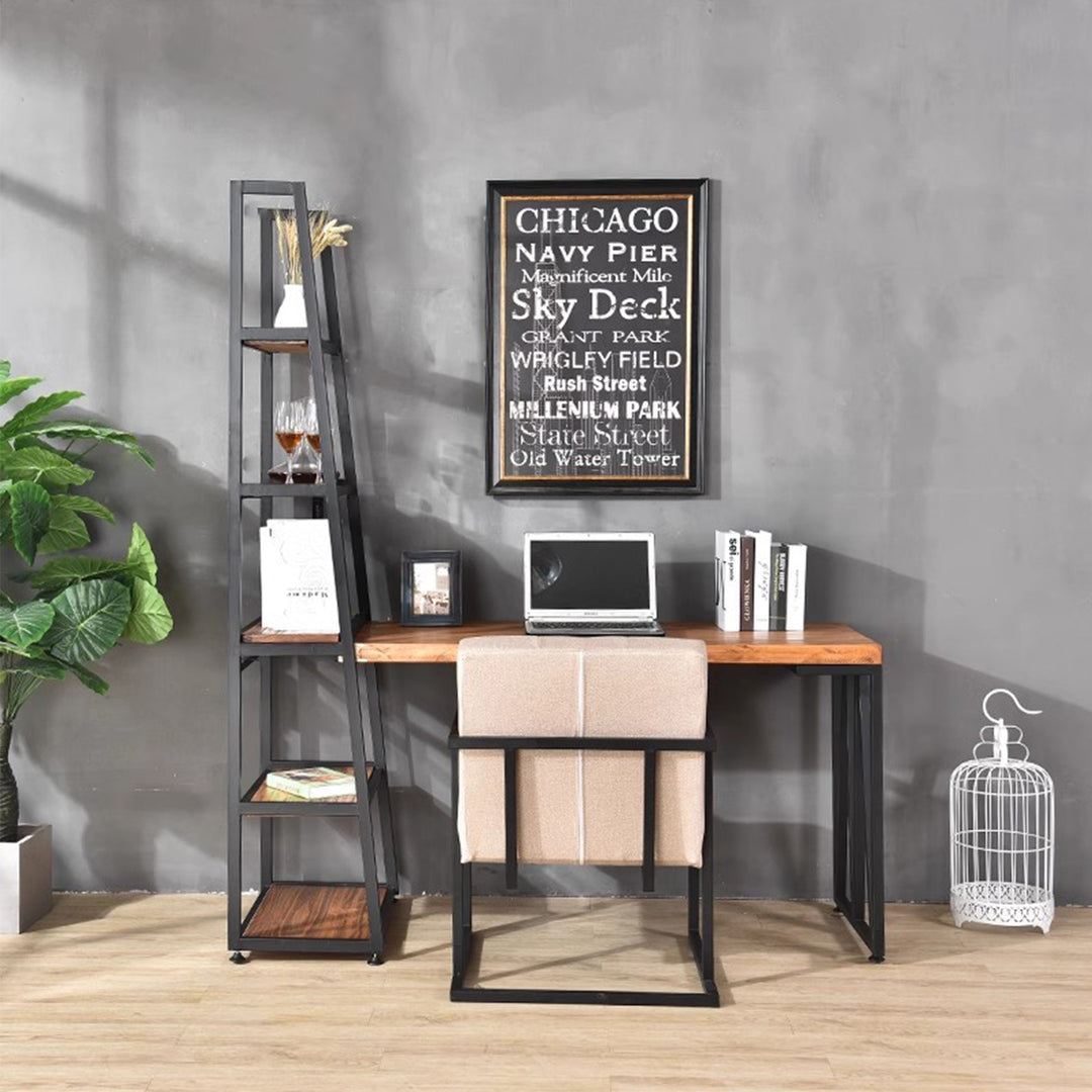 MAS-3053 Masdio Solid Wood Study Table with Ladder Shelf