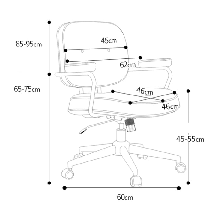 MAS-3064 Masdio Modern Leather Study Chair