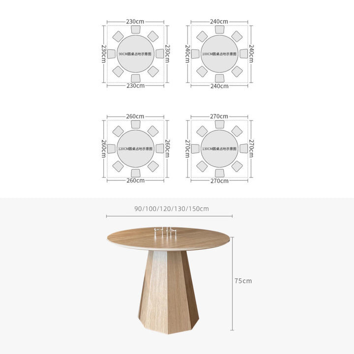 MAS-3071 Masdio Modern Travertine Dining Table
