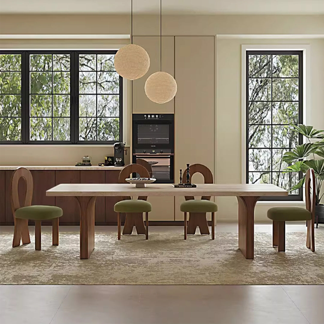 MAS-3117 Masdio Modern Travertine Dining Table