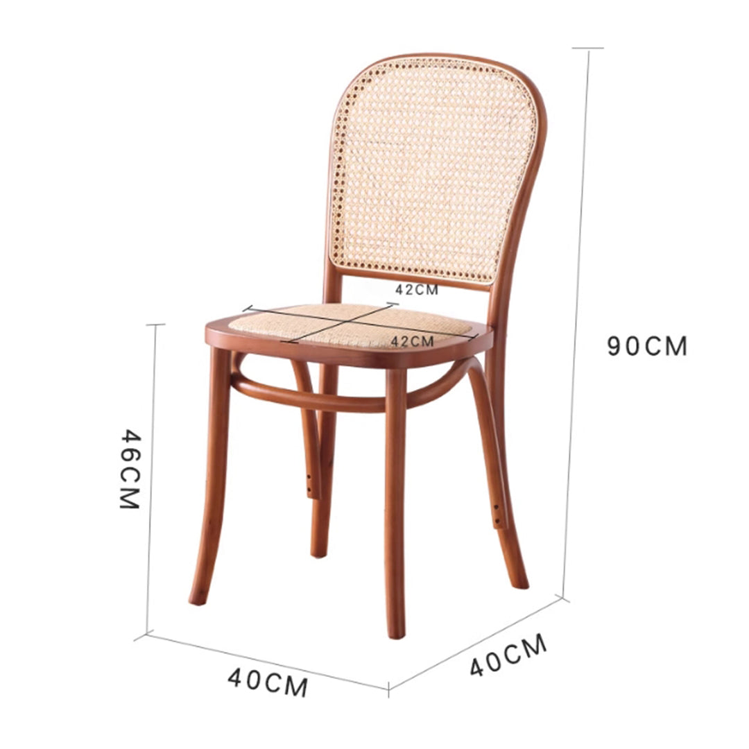MAS-3129 Masdio Vintage Rattan Dining Chair