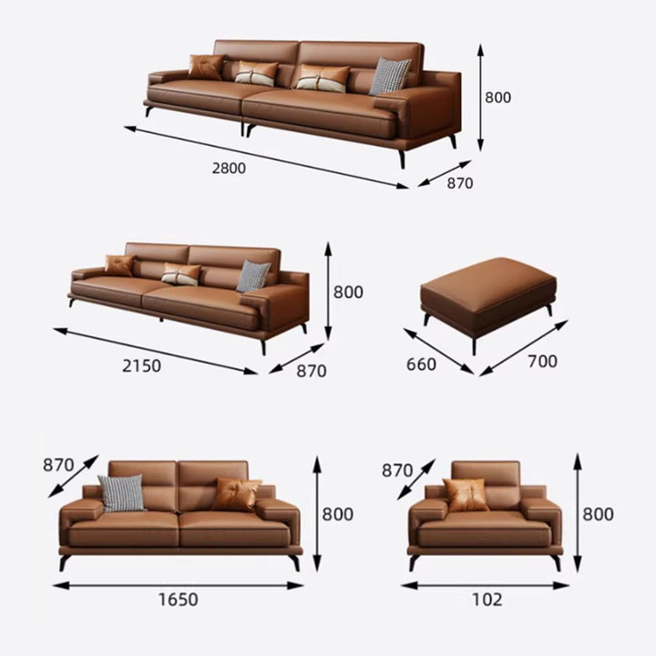 MAS-3177 Masdio Modern Leather Sofa