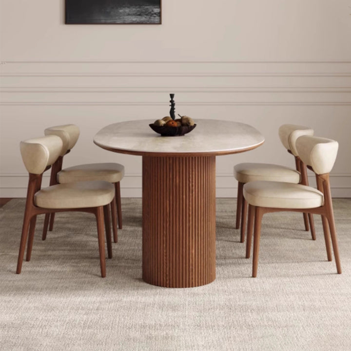 MAS-3181  Japandi Sintered Stone Dining Table