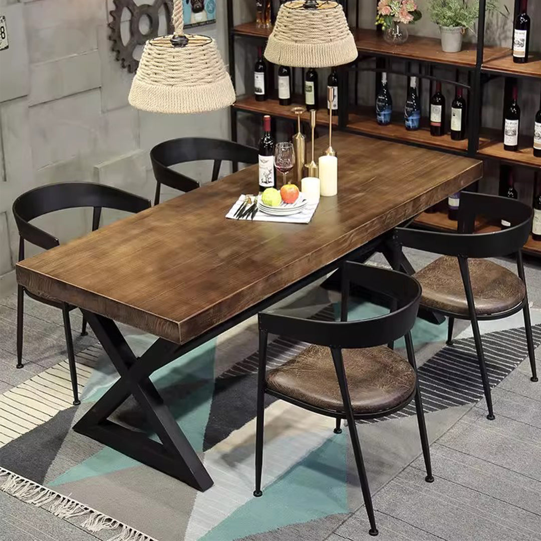 MAS-3193 Masdio Industrial Solid Wood Dining Table