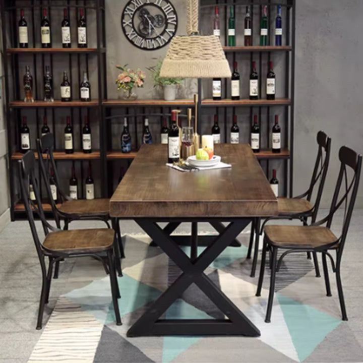 MAS-3193 Masdio Industrial Solid Wood Dining Table